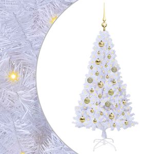 vidaXL Artificial Christmas Tree White 120 cm PVC and Steel