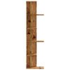 vidaXL Wall Corner Shelf Old Wood 36.5x36.5x140 cm Engineered Wood