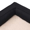 vidaXL Ergonomic Dog Bed Mattress 90x64 cm Linen Look Fleece Black