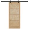 vidaXL Sliding Door ORKDAL Brown 93 x 211 cm Solid Pine Wood
