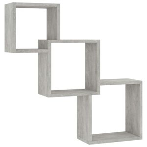 vidaXL Wall Shelf | Concrete Grey | Engineered Wood | Medium | Wall Shelf