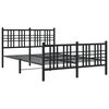 vidaXL Metal Bed Frame without Mattress with Footboard Black 120x190cm