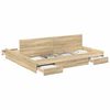 vidaXL Storage Bed Frame Sonoma Oak 200 x 200 cm Engineered Wood
