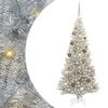 vidaXL Christmas Tree with LED Light Silver 180 cm PET and Steel