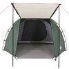 vidaXL Camping Tent Tunnel 4-Person Green Waterproof