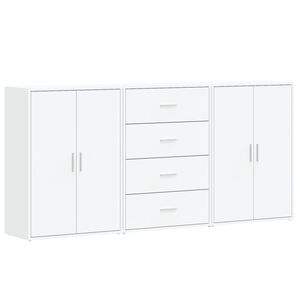 vidaXL Sideboards 3 pcs White 60x31x84 cm Engineered Wood