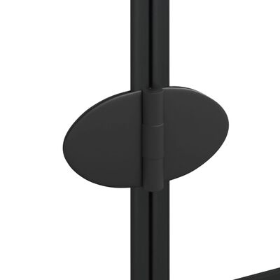 vidaXL Folding Shower Enclosure ESG 120x140 cm Black