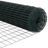 vidaXL Fence with Post Green 0.6 x 50 m Steel and PVC