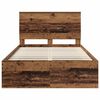 vidaXL Bed Frame with Headboard Old Wood 120 x 200 cm Solid Pine Wood