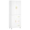 vidaXL Highboard White 69,5x34x180 cm Engineered Wood