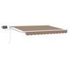 vidaXL Manual Retractable Awning with LEDs Taupe