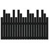 vidaXL Wall Headboard Black 127.5x3x80 cm Solid Wood Pine