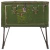 vidaXL Storage Trunk Military Style 68x24x66 cm Iron