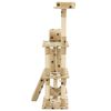 vidaXL Cat Tree with Sisal Scratching Posts 140 cm Beige Paw Prints