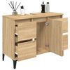 vidaXL Sink Cabinet Sonoma Oak 80x33x60 cm Engineered Wood