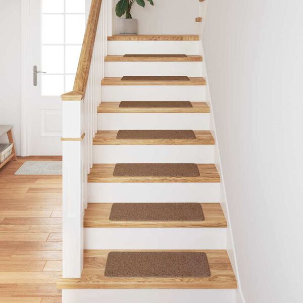 vidaXL Anti-slip Stair Mats Latex backing 15 pcs Yellow 60 x 25 cm PP