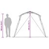 vidaXL Beach Tent 4-Person Grey Quick Release Waterproof