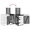 vidaXL Wheelie Bin Storage Extension Black Solid Wood Pine