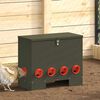 vidaXL Chicken Feeder Olive Green 60.5 x 29 x 51 cm Cold-Rolled Steel