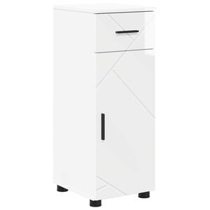 vidaXL Bathroom Cabinet with Drawer High Gloss White 30 x 35 x 80 cm