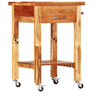 vidaXL Kitchen Trolley 55x55x89 cm Solid Wood Acacia