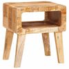 vidaXL End Tables with Shelf Brown 40 x 32 x 46 cm Solid Mango Wood