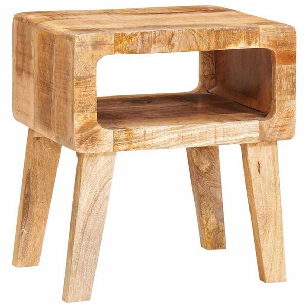 vidaXL End Tables with Shelf Brown 40 x 32 x 46 cm Solid Mango Wood