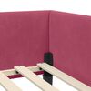 vidaXL Corner Bed Frame with Headboard Wine Red 90 cm x 200 cm Velvet