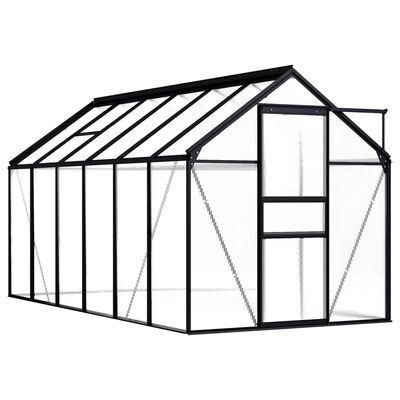 vidaXL Greenhouse Anthracite Aluminium 7.03 m²