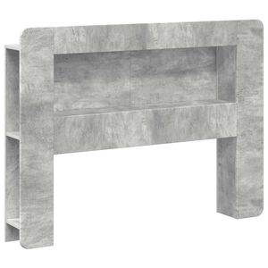 vidaXL Headboard Cabinet with Storage Concrete Grey Engineered Wood