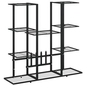 vidaXL Flower Stand 94.5x25x89 cm Black Iron