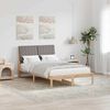 vidaXL Bed Frame with Headboard Brown 120 x 200 cm Solid Pine Wood