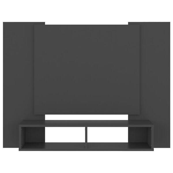vidaXL Wall TV Cabinet Grey 120x23.5x90 cm Engineered Wood