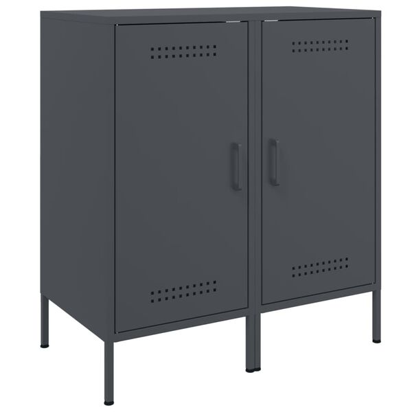 vidaXL Sideboards 2 pcs Anthracite 36x39x79 cm Steel