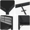 vidaXL Garden Dining Set 5 pcs Black Poly Rattan