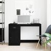 vidaXL Desk with Drawer Black Oak 50 x 115 x 75 cm Engineered Wood