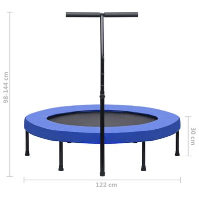 vidaXL Fitness Trampoline with Handle and Safety Pad 122 cm