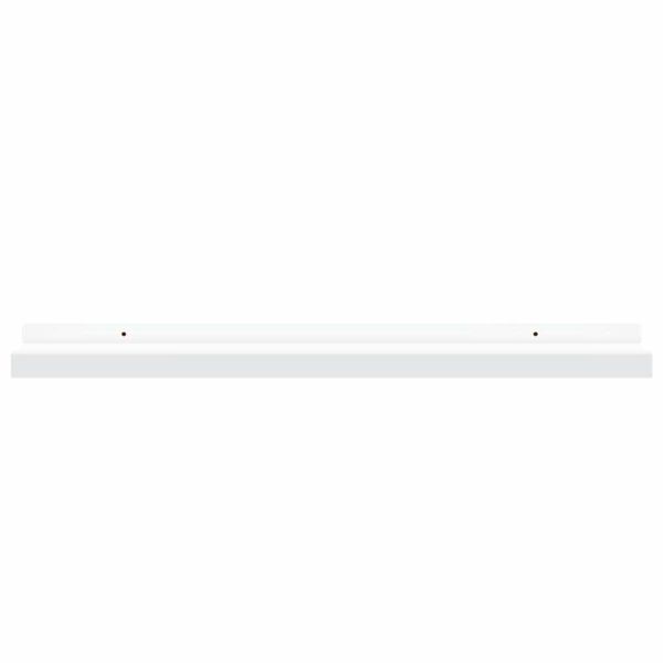 vidaXL Picture Frame Ledge Shelves 2 pcs White 60x9x3 cm MDF