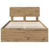 vidaXL Bed Frame Artisian Oak 120 x 200 cm Solid Pine Wood