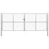 vidaXL Garden Gate Galvanised Steel 400x150 cm Silver