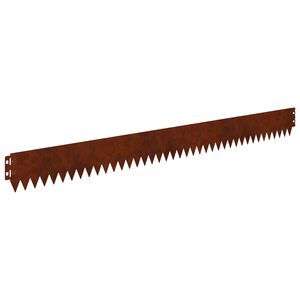 vidaXL Lawn Edging 30 pcs 103 x 10 cm Steel Rusty