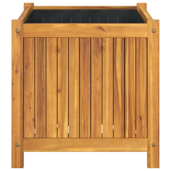 vidaXL Garden Planter with Liner 50x50x50 cm Solid Wood Acacia