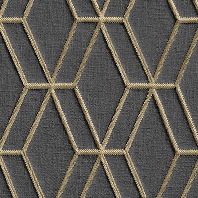 DUTCH WALLCOVERINGS Wallpaper Hexagonal Black and Gold