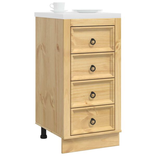 vidaXL Cabinet SKI Honey Brown 40 x 46 x 81 cm Solid Pine Wood