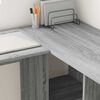 vidaXL Desk with Shelf Grey Sonoma 142 x 102 x 73 cm Engineered Wood