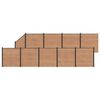 vidaXL Fence Set 10 pcs 1657 x 186 cm WPC and Aluminium Brown