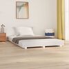 vidaXL Bed Frame without Mattress White 135x190 cm Double Solid Wood Pine