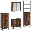 vidaXL Bathroom Furniture Set with Drawer Smoked Oak Engineered Wood