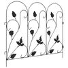 vidaXL Garden Fence Trellis Black 307 x 54.5 x 0.3 cm
