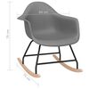 vidaXL Rocking Chair Grey PP